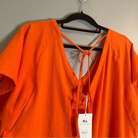 FREE ASSEMBLY NWT Women's V-Neck Dress with Flounce Sleeves SZ/XXXL - Picture 7 of 9